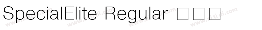 SpecialElite Regular字体转换